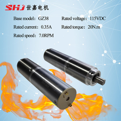 12VDC  4N.m  High-Temperature Brushed DC Motor