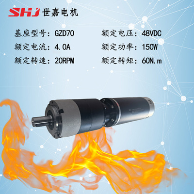 48VDC 150W直流有刷减速电机