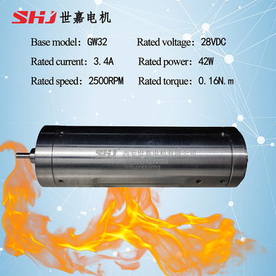 28VDC 42W   DC Brushless High-Temperature Motor