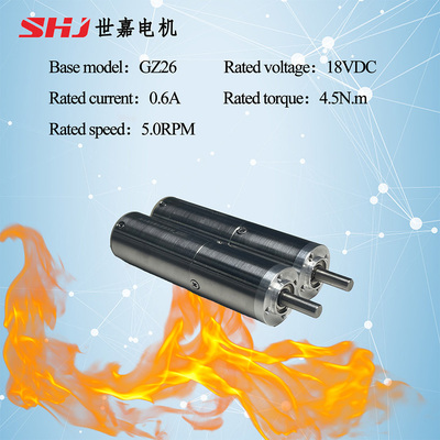 18VDC  4.5N.m  High-Temperature Brushed DC Motor