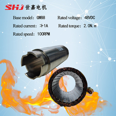 48VDC 20W Brushless DC High-Temperature Coreless Torque Motor