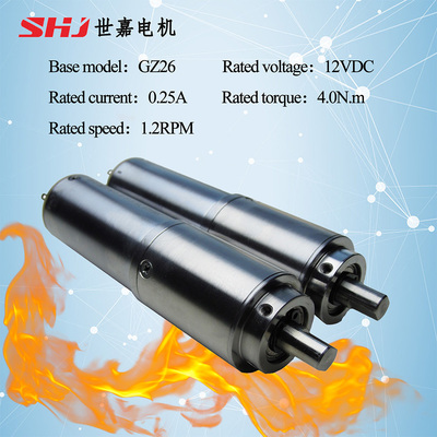 12VDC  4N.m  High-Temperature Brushed DC Motor
